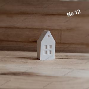 Deko 1 Mini Häuschen Holsten Style No 12 weiß